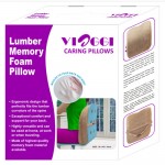VIAGGI Brown Orthopedic Lumbar Support Memory Foam Pillow, Relief for Lower Back Pain, Sciatica Pain Relief - Ideal Backrest Pillow for Computer/Office Chair, Car Seat